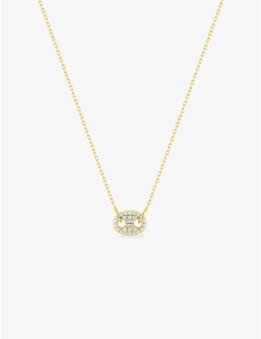 Collier or 375 ‰ jaune avec...