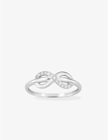 Bague motif infini en or...