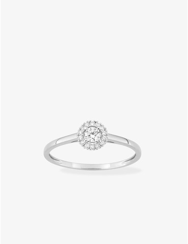 Bague solitaire rond avec...