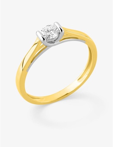 Bague solitaire diamant...