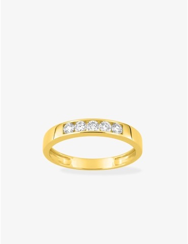 Bague 5 diamant synthétique...