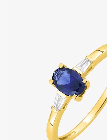Bague en or jaune 750 ‰,...