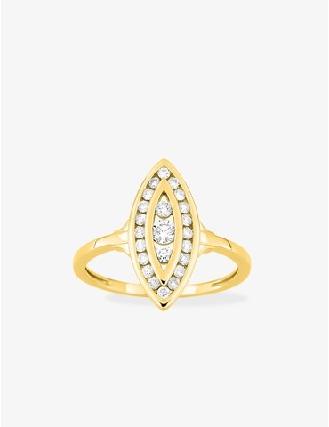Bague marquise en or jaune...