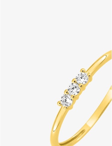 Bague en or jaune 375 ‰ et...