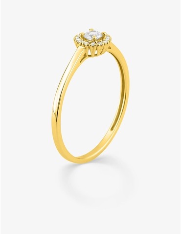 Bague solitaire rond avec...