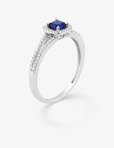 Bague saphir synthétique...