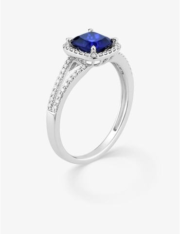 Bague saphir synthétique...