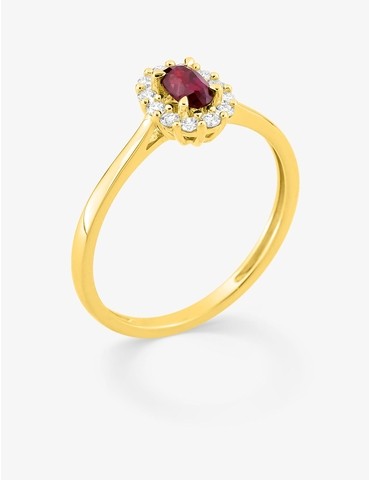 Bague rubis synthétique...