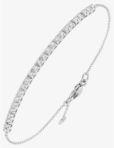 Bracelet or 375 ‰ blanc 25...