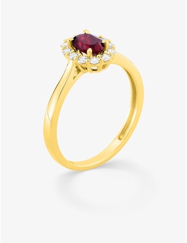 Bague rubis synthétique...