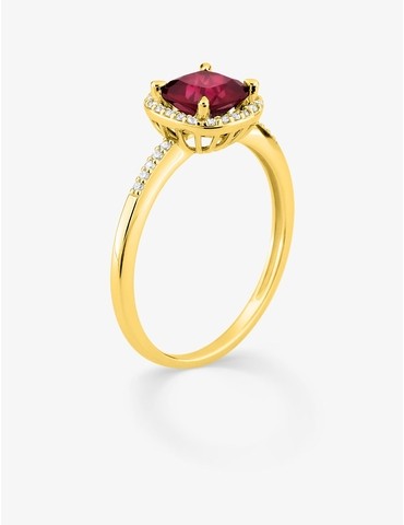 Bague rubis synthétique...