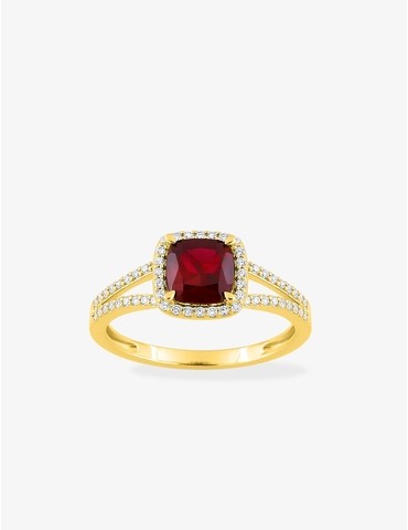 Bague rubis synthétique...
