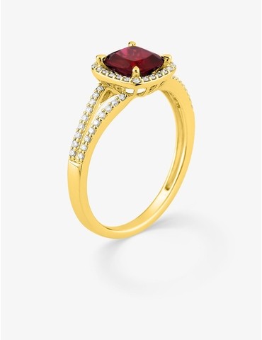 Bague rubis synthétique...