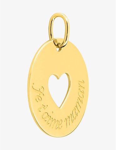 Pendentif message or jaune...