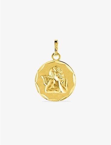 Médaille ange lapidée or...