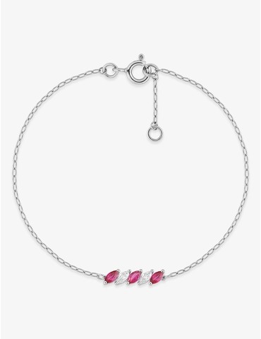 Bracelet en or blanc 375 ‰,...