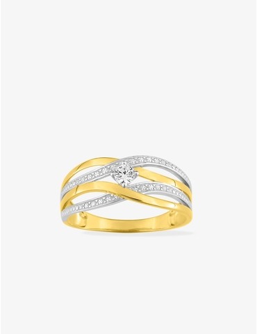 Bague en or jaune 375 ‰,...