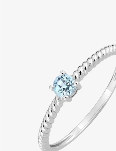 Bague or 375 ‰ blanc anneau...