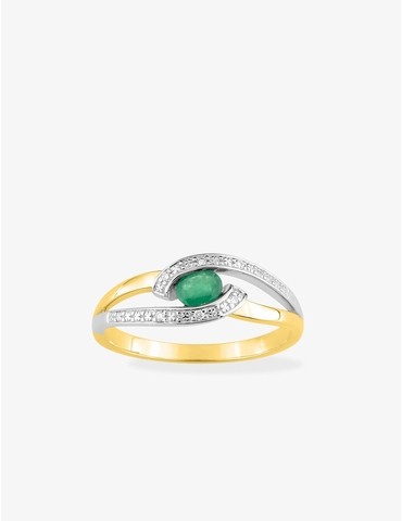 Bague or 750 ‰ jaune et...