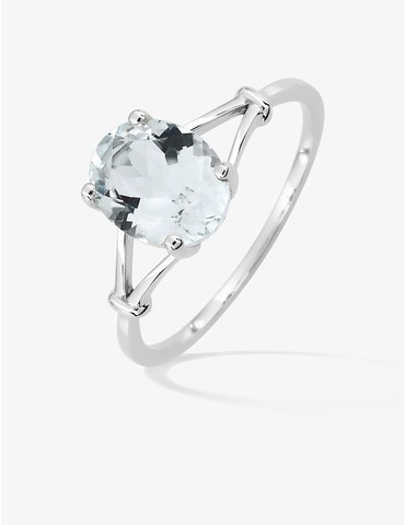 Bague solitaire en or blanc...
