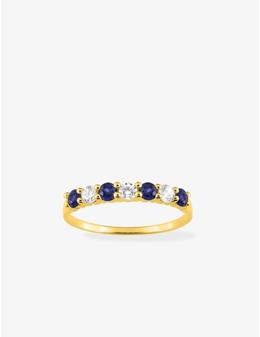 Bague 1/2 alliance en or...