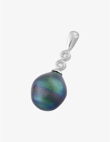 Pendentif or 750 ‰ blanc...