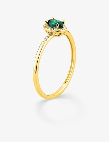 Bague émeraude synthétique...