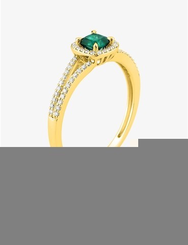 Bague émeraude synthétique...