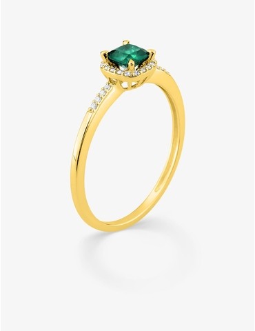 Bague émeraude synthétique...