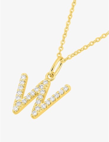 Collier initiale lettre "W"...