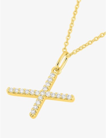 Collier initiale lettre "X"...