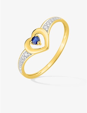 Bague motif cœur en or...