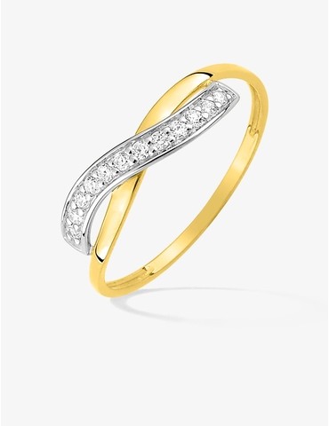 Bague or 375 ‰ jaune et...