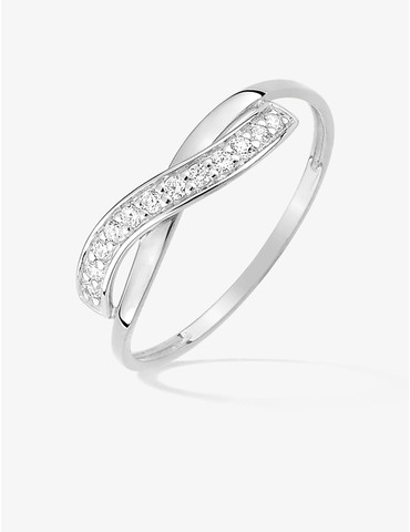 Bague en or blanc 375 ‰,...