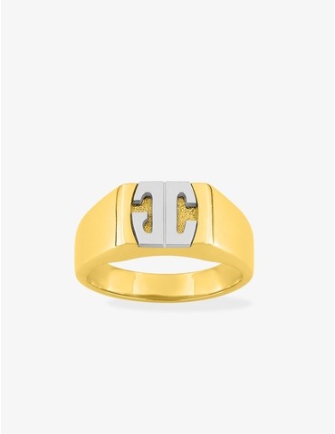 Chevalière en or jaune et...
