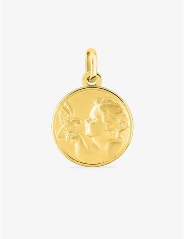 Médaille ange et colombe en...