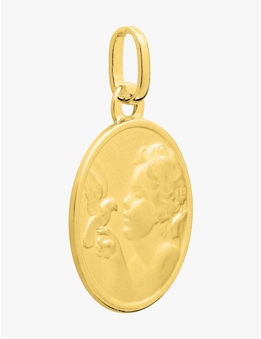 Médaille ange et colombe en...