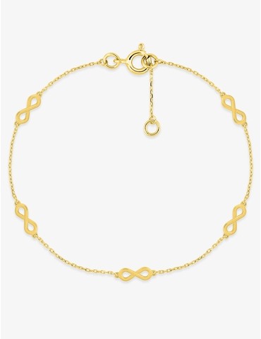 Bracelet en or jaune 375 ‰,...