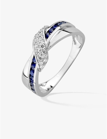 Bague en or blanc 375 ‰,...