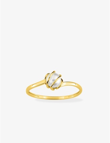 Bague en or jaune 375 ‰ et...