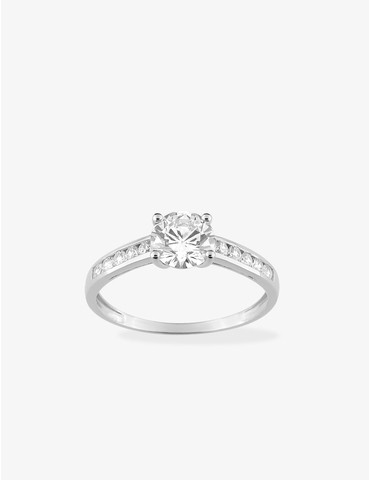 Bague en or blanc 375 ‰...