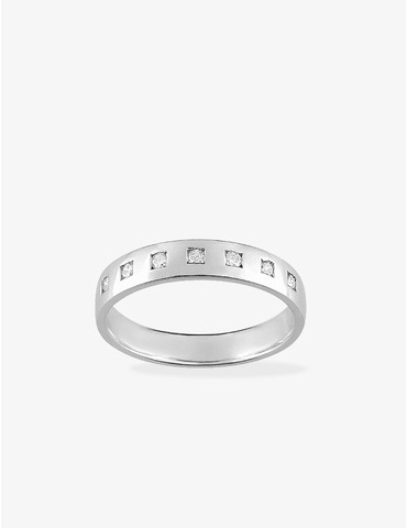 Alliance ruban en or blanc...