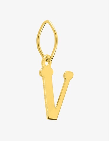 Pendentif lettre V en or...