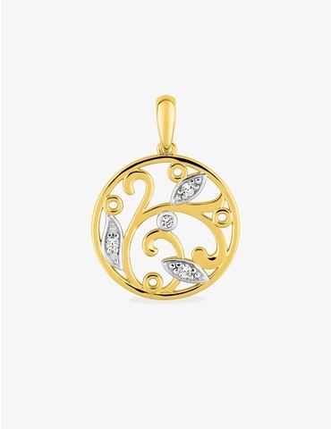 Pendentif or 375 ‰ jaune et...