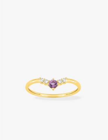 Bague or 750 ‰ jaune avec...