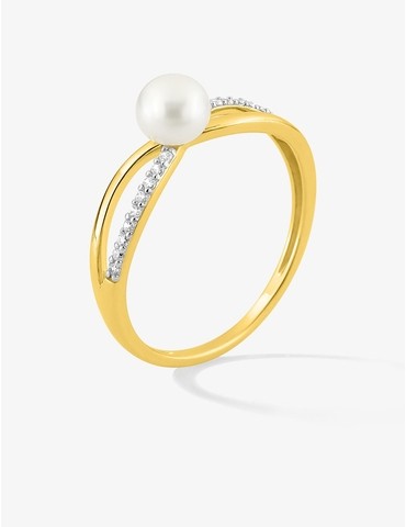 Bague or 750 ‰ jaune et...