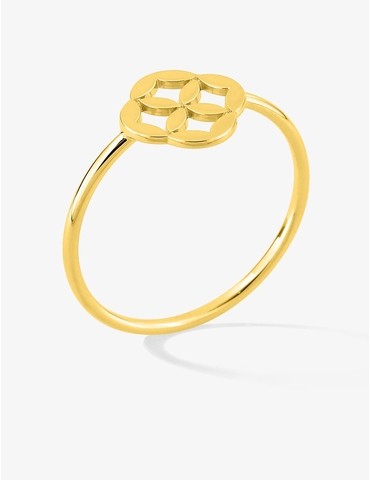 Bague or 750 ‰ jaune motif...