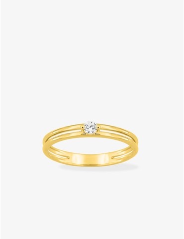 Bague or 750 ‰ jaune avec...