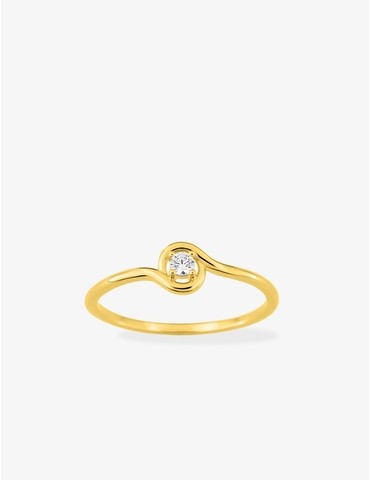 Bague or 750 ‰ jaune avec...