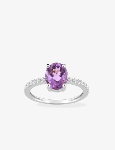 Bague or 750 ‰ blanc avec...